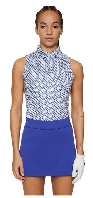 J.Lindeberg Dena Print damskie polo - tour geo moonbeam