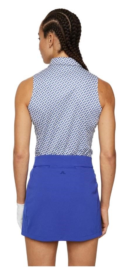 J.Lindeberg Dena Print damskie polo - tour geo moonbeam
