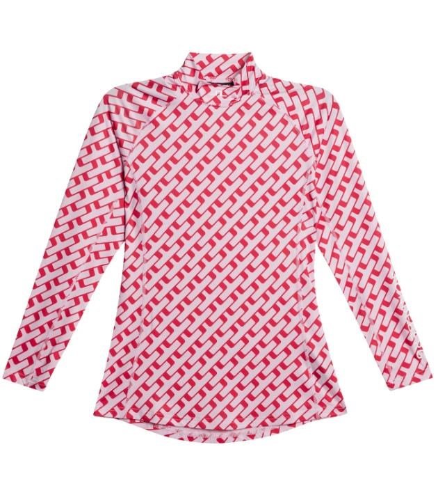 J.Lindeberg Ella Print Soft Compression top damski, tour geo pink