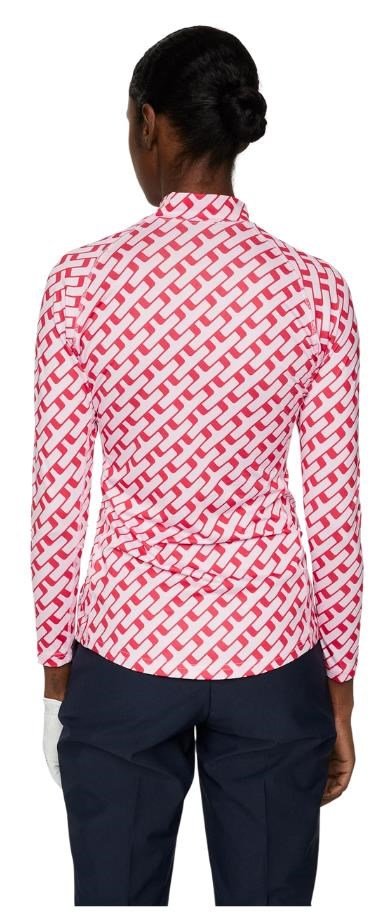 J.Lindeberg Ella Print Soft Compression top damski, tour geo pink