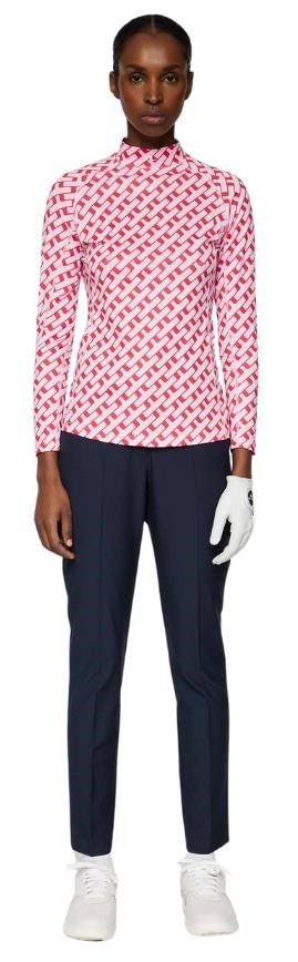 J.Lindeberg Ella Print Soft Compression top damski, tour geo pink