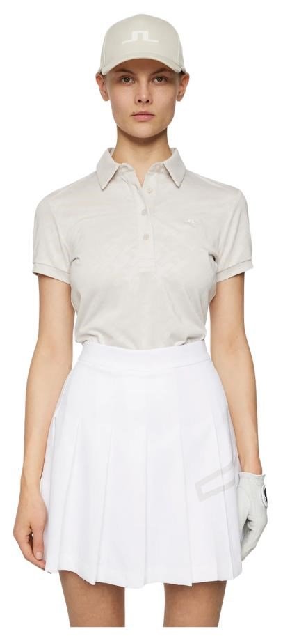 J.Lindeberg Alaya Jacquard damskie polo, moonbeam