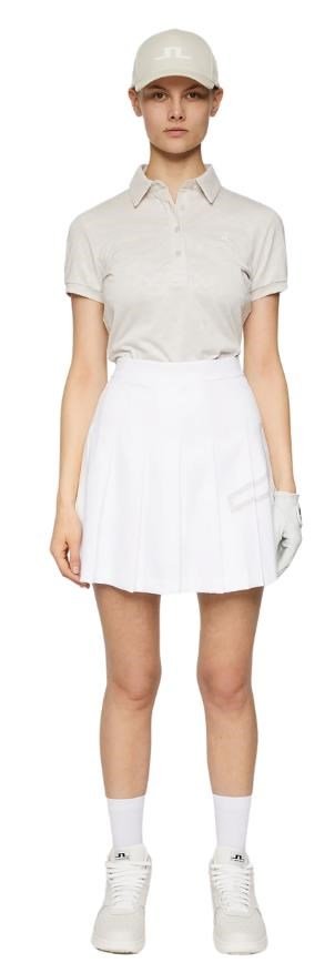 J.Lindeberg Alaya Jacquard damskie polo, moonbeam
