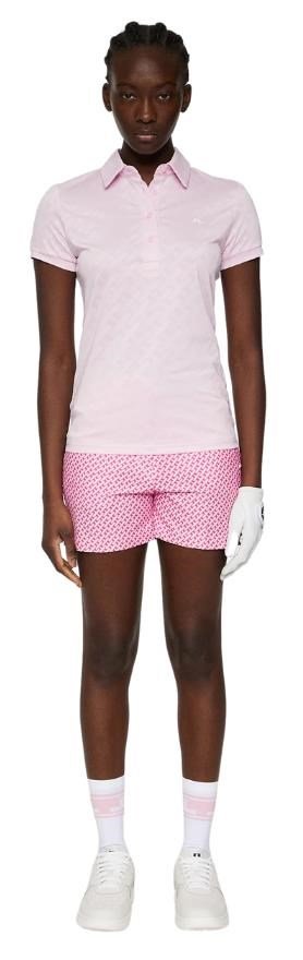J.Lindeberg Alaya Jacquard damskie polo, różowe