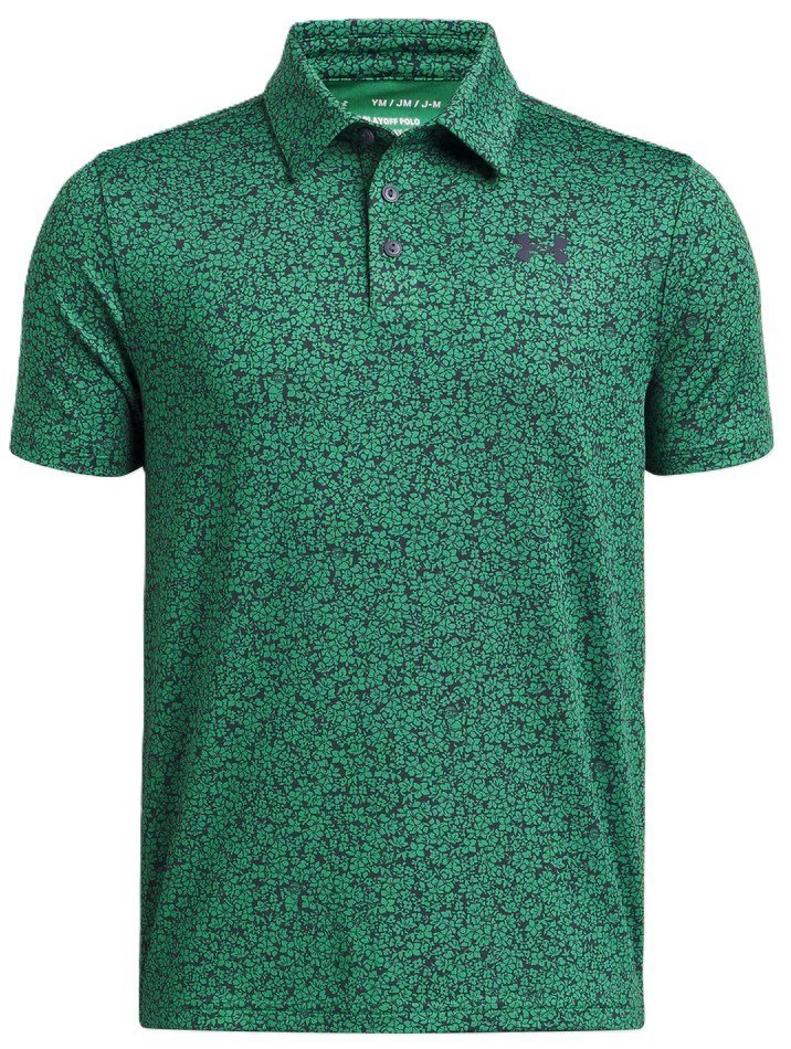 Under Armour Playoff Printed dziecięce polo, zielone