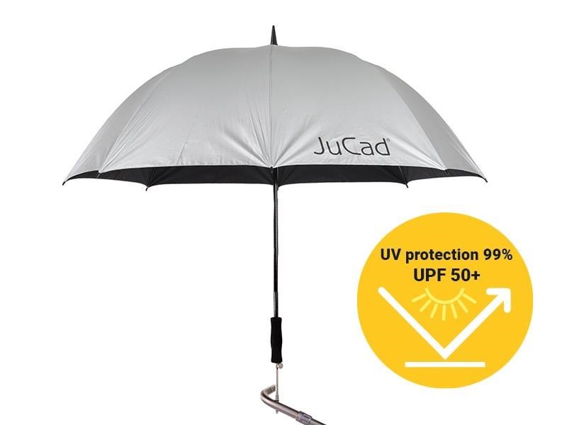 JuCad telescopic parasol golfowy 68" z kołkiem, UV silver