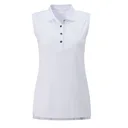 Ping Solene sleeveless damskie polo bez rękawów, białe