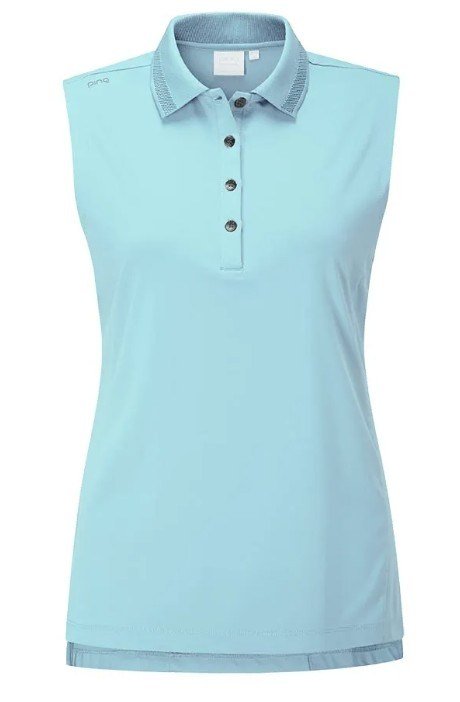 Ping Solene sleeveless damskie polo bez rękawów, niebieskie