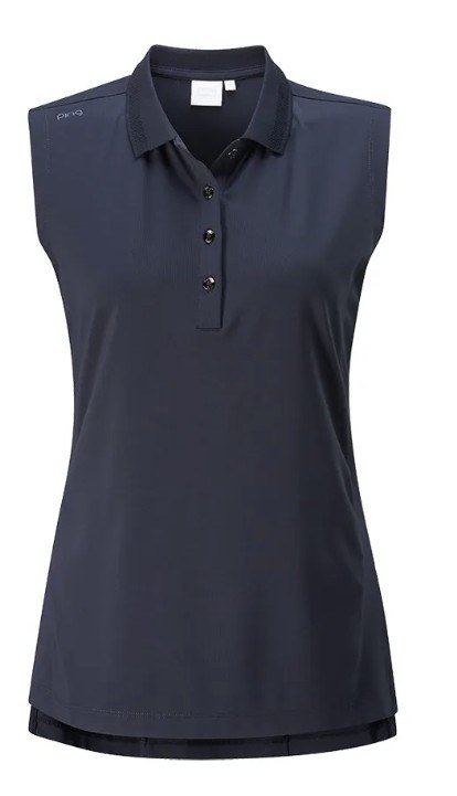 Ping Solene sleeveless damskie polo bez rękawów, granatowe