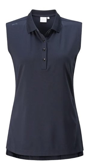 Ping Solene sleeveless damskie polo bez rękawów, granatowe