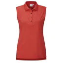 Ping Solene sleeveless damskie polo bez rękawów, czerwone
