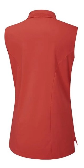 Ping Solene sleeveless damskie polo bez rękawów, czerwone