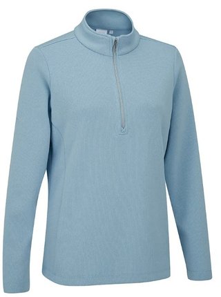 Ping Lyla half zip ribbed damska bluza fleece, niebieska