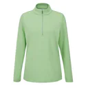 Ping Lyla half zip ribbed damska bluza fleece, jasnozielona