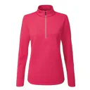 Ping Lyla half zip ribbed damska bluza fleece, różowa