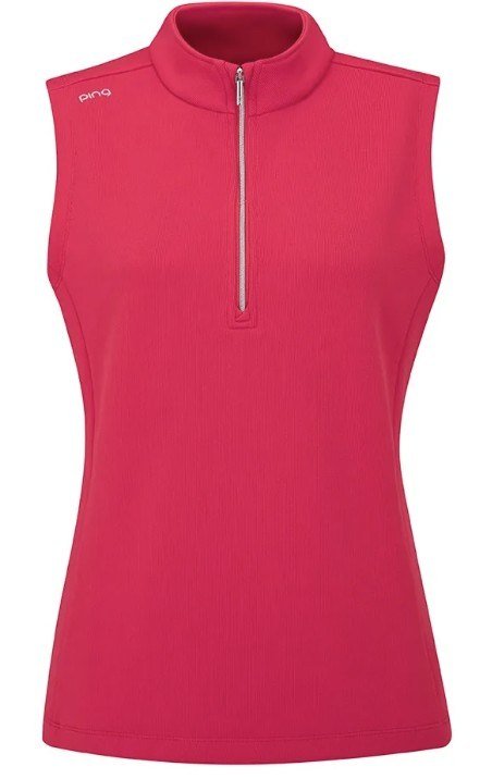 Ping Lyla half zip damska kamizelka, czerwona