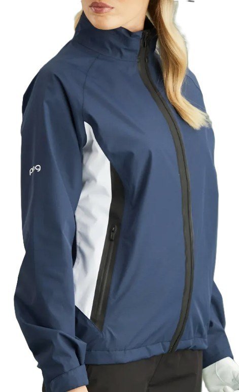 Ping Stevie waterproof damska kurtka, niebiesko/biała
