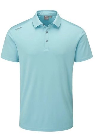 PING Lindum męskie polo, sky blue