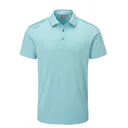 PING Lindum męskie polo, sky blue