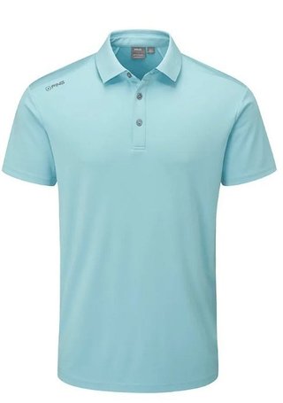 PING Lindum męskie polo, sky blue