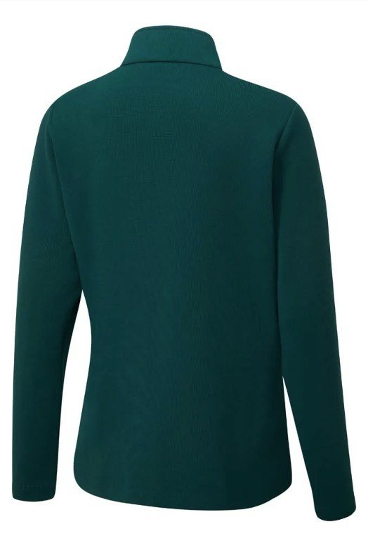 Ping Lyla half zip ribbed damska bluza fleece, zielona