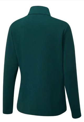 Ping Lyla half zip ribbed damska bluza fleece, zielona