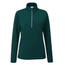 Ping Lyla half zip ribbed damska bluza fleece, zielona