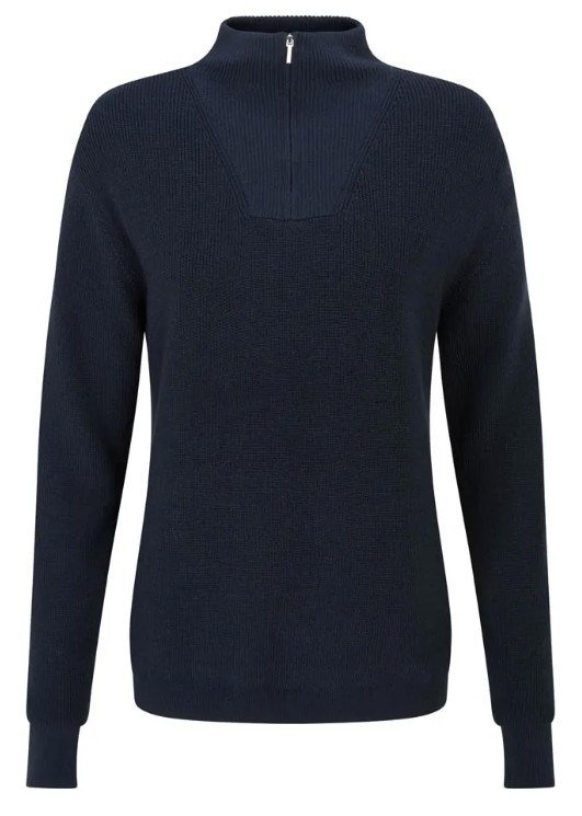 Ping Kaylah Half Zip Lined damski sweter, granatowy