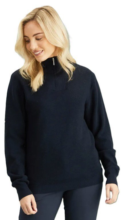 Ping Kaylah Half Zip Lined damski sweter, granatowy