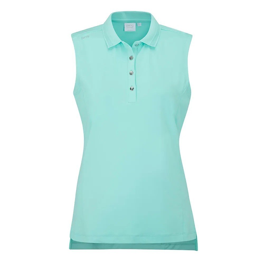 Ping Solene sleeveless damskie polo bez rękawów, aruba blue