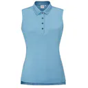 Ping Solene sleeveless damskie polo bez rękawów, laguna