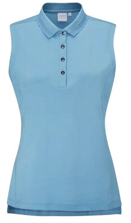 Ping Solene sleeveless damskie polo bez rękawów, laguna
