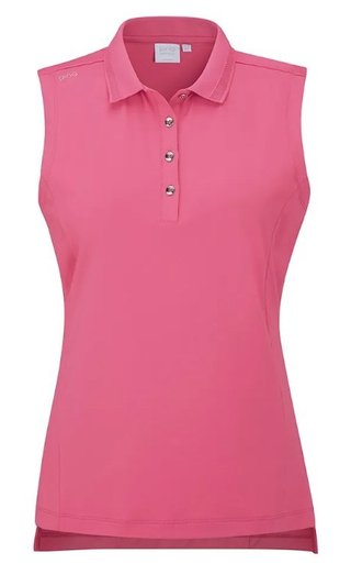 Ping Solene sleeveless damskie polo bez rękawów, różowe
