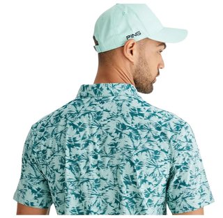 PING Diego męskie polo, misty green multi