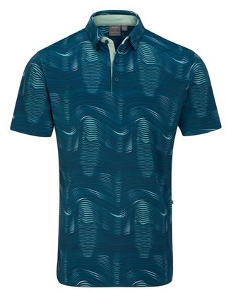 Ping Optic Groove męskie polo, forest multi