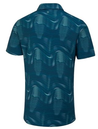 Ping Optic Groove męskie polo, forest multi