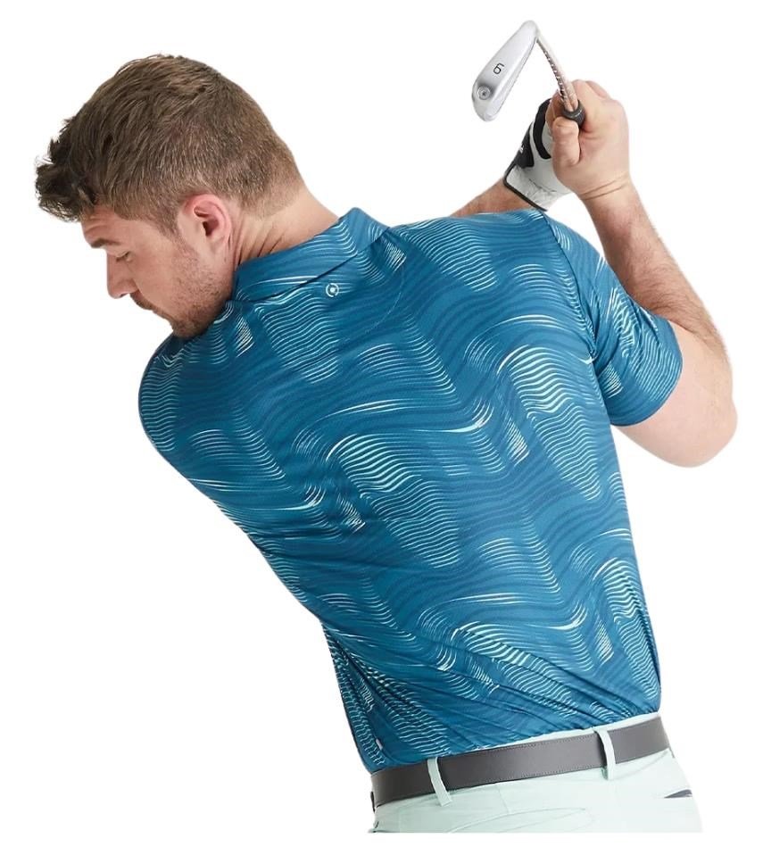 Ping Optic Groove męskie polo, forest multi