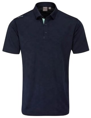 Ping Kenan Textured męskie polo, granatowe