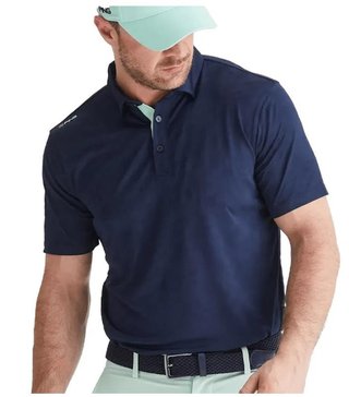 Ping Kenan Textured męskie polo, granatowe