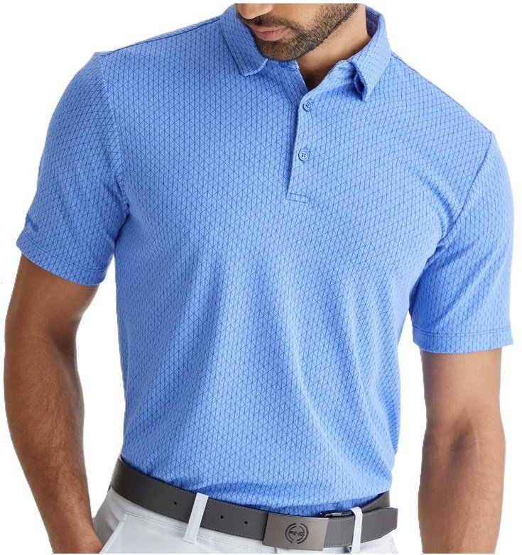 Ping Hershel męskie polo, niebieskie