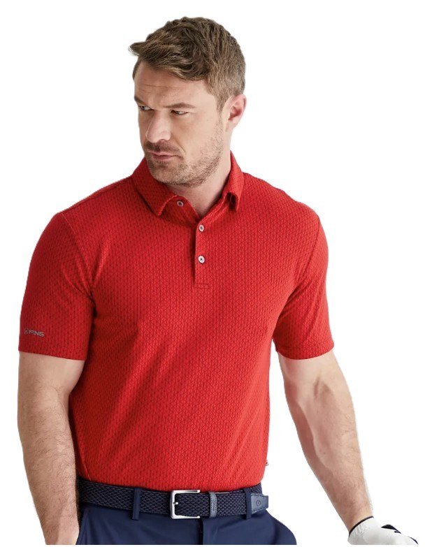 Ping Hershel męskie polo, czerwone