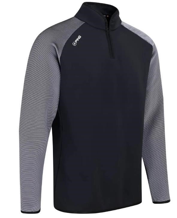 Ping Strio Performance Midlayer męska bluza, czarno/biała
