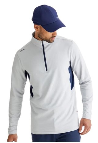 Ping Rhodri Half Zip Fleece męska bluza, szaro/granatowa