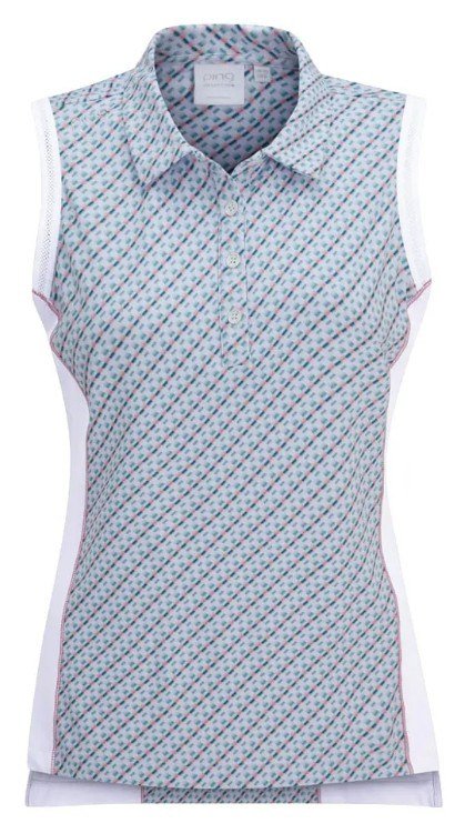 Ping Colleen damskie polo sleeveless, neoteric/białe