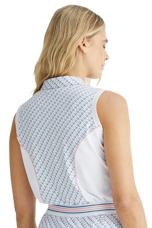 Ping Colleen damskie polo sleeveless, neoteric/białe