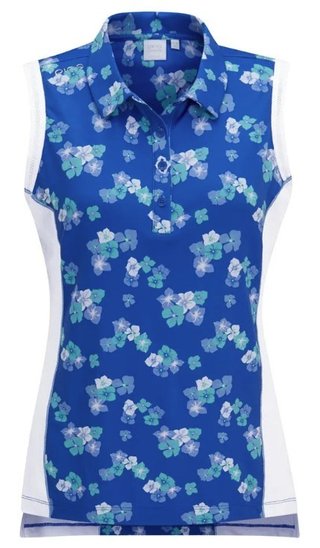 Ping Colleen damskie polo sleeveless, vibrant bloom/białe