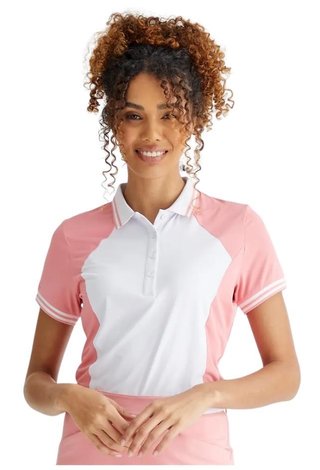 Ping Ali damskie polo, sweet pea/white