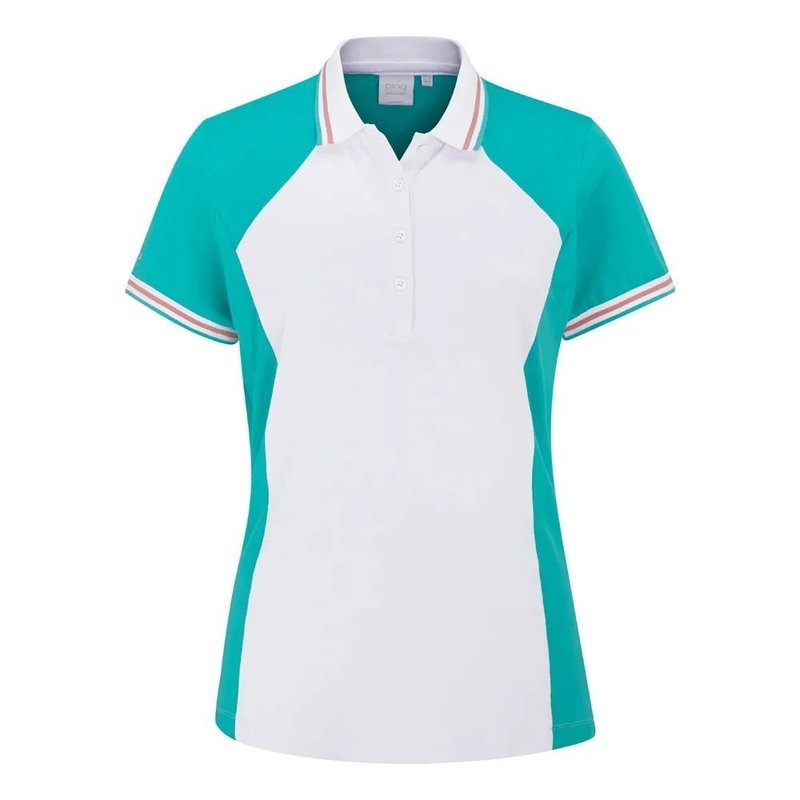 Ping Ali damskie polo, turkusowo/białe