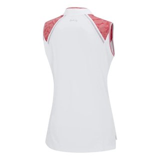 Ping Nala Colour Block Sleeveless damskie polo bez rękawów, biało/brzoskwinia