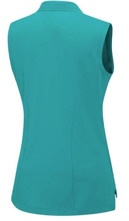 Ping Solene sleeveless damskie polo bez rękawów, turkusowe